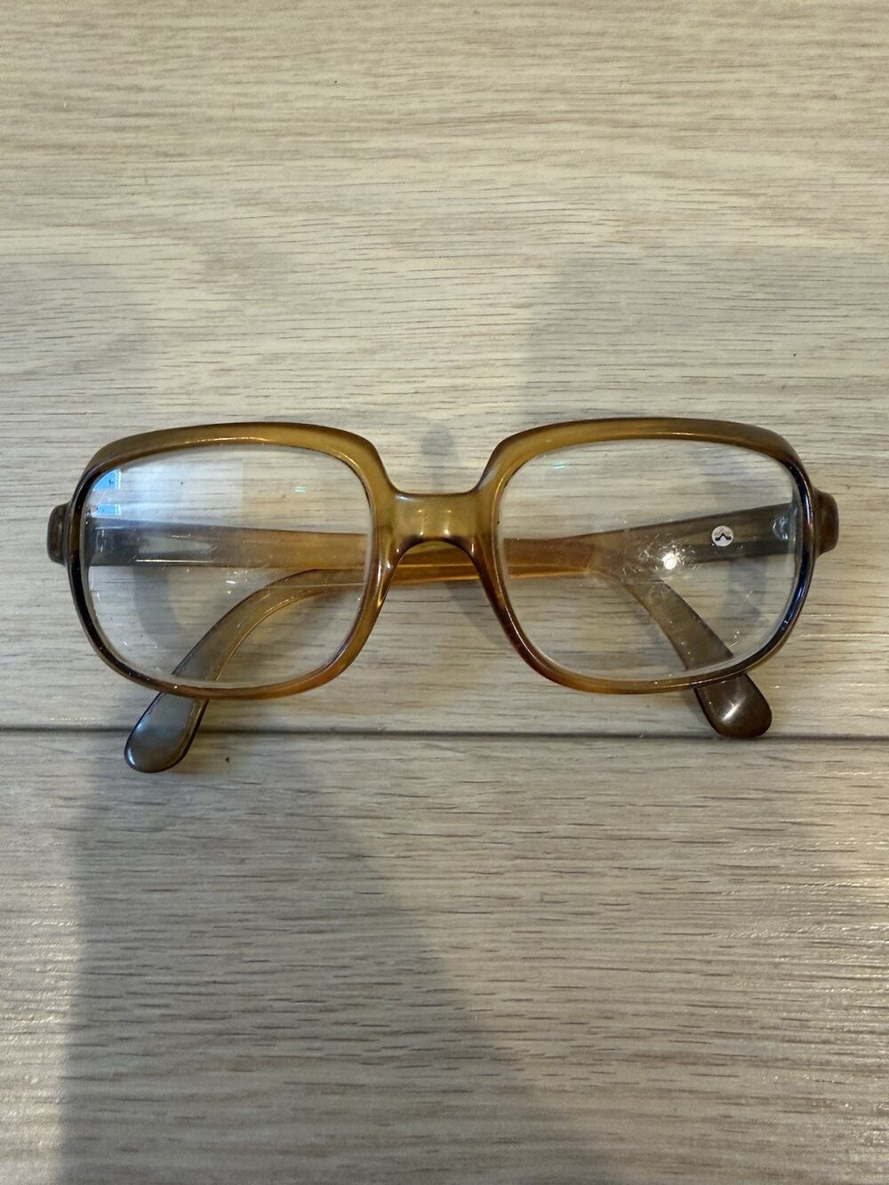 VTG Vienna Line Eyeglasses Frames Oversize Brown Tortoise Austria 5 3/4